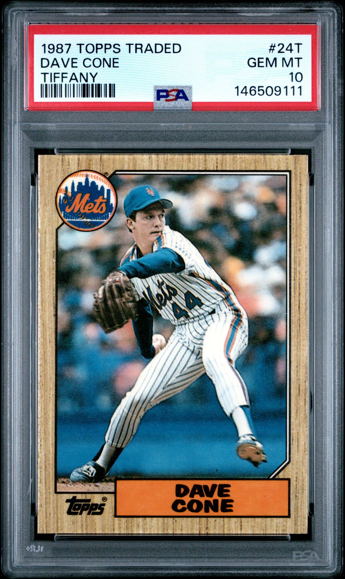 1987 Topps TOPPS TRADED TIFFANY #24T Dave Cone front
