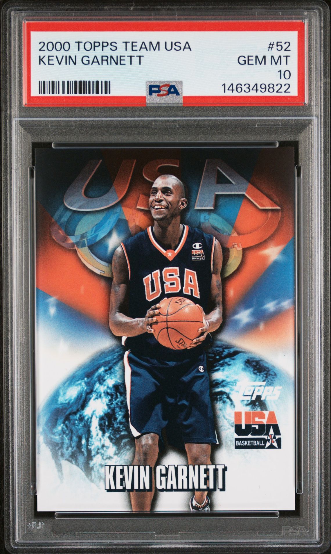 2000 Topps TOPPS TEAM USA BASKETBALL #52 Kevin Garnett front