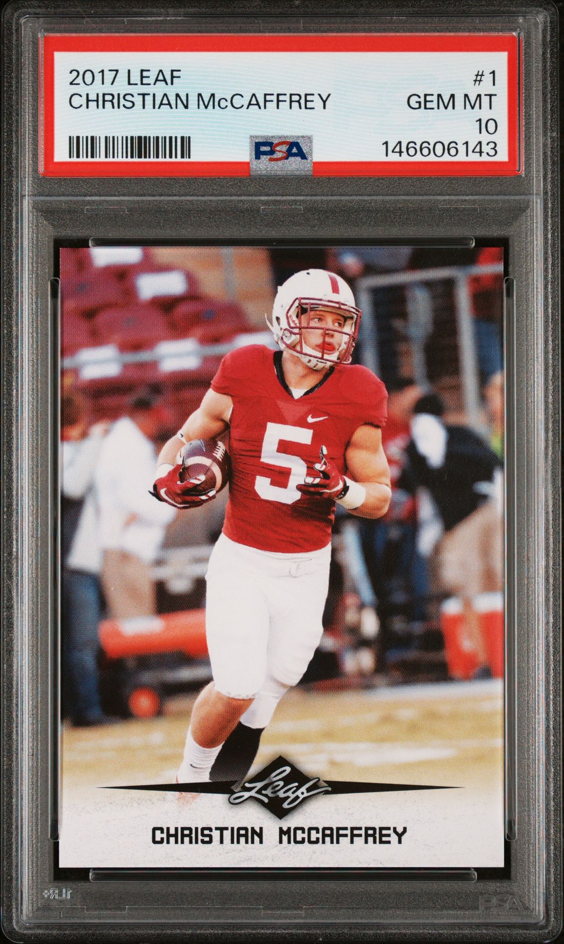 2017 Leaf LEAF #1 Christian Mccaffrey front