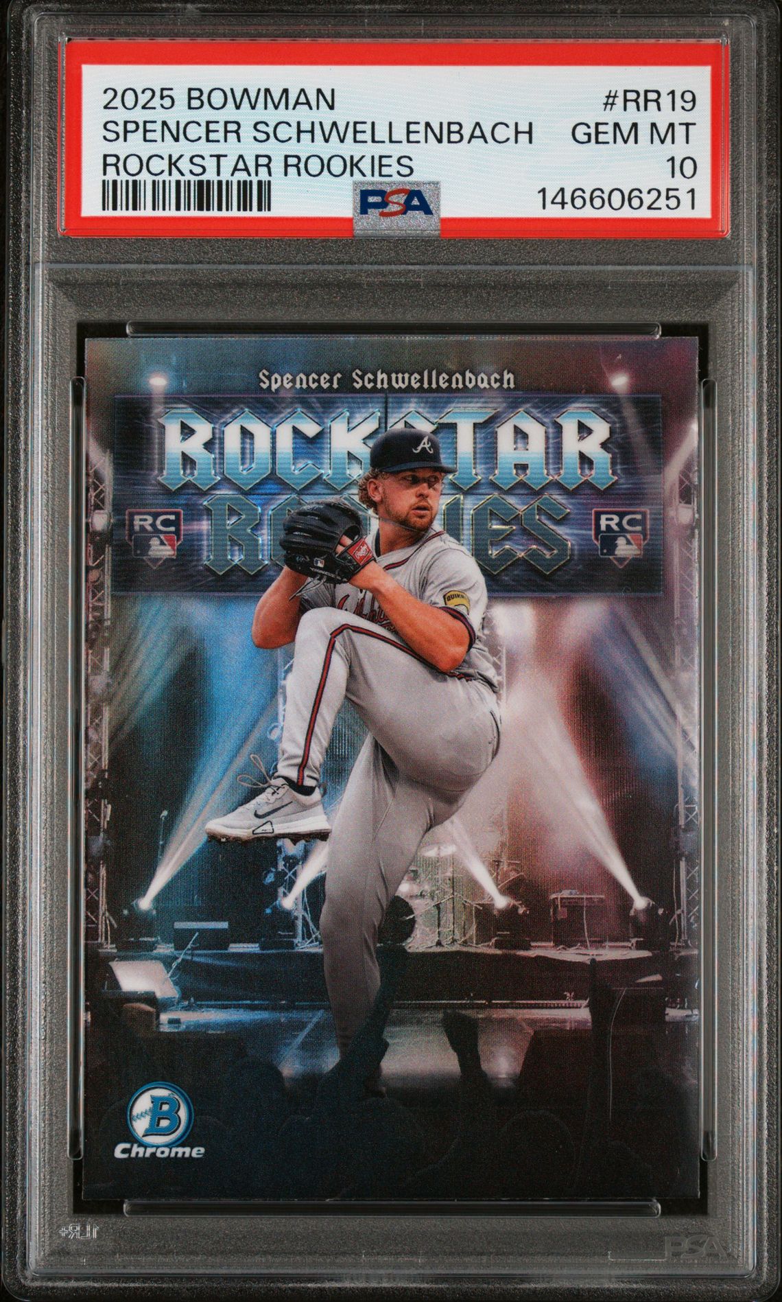 2025 Bowman BOWMAN ROCKSTAR ROOKIES #RR19 Spencer Schwellenbach front
