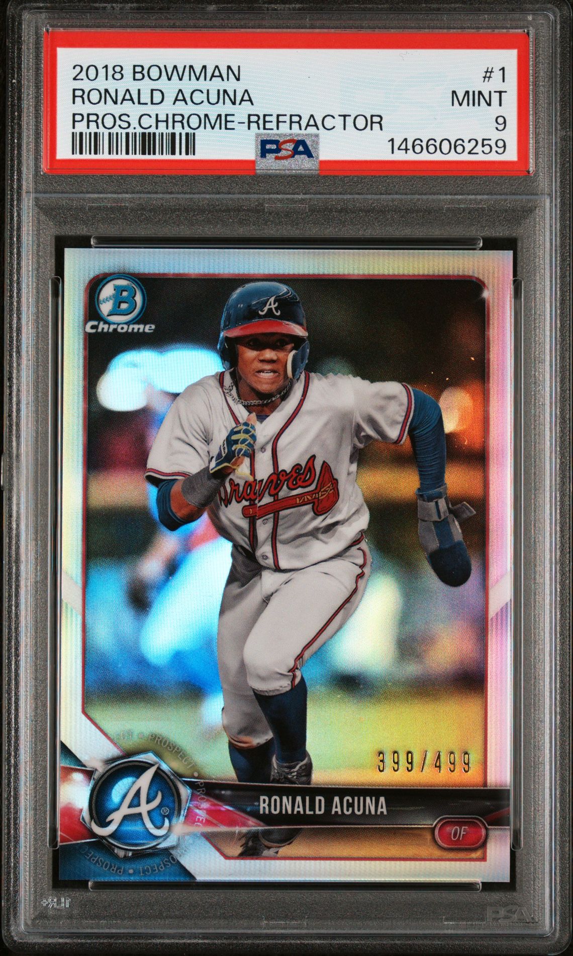 2018 Bowman PROS.CHROME-REFRACTOR #1 Ronald Acuna front