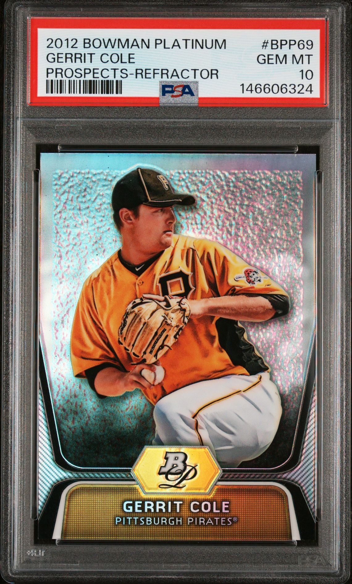 2012 Bowman BOWMAN PLATINUM PROSPECTS Refractor #BPP69 Gerrit Cole front