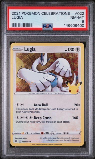 2021 Pokemon POKEMON CELEBRATIONS #022 Lugia front