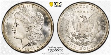 1891-S $1 MS64+