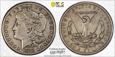 1879-CC $1 VAM 3, Capped Die VF30