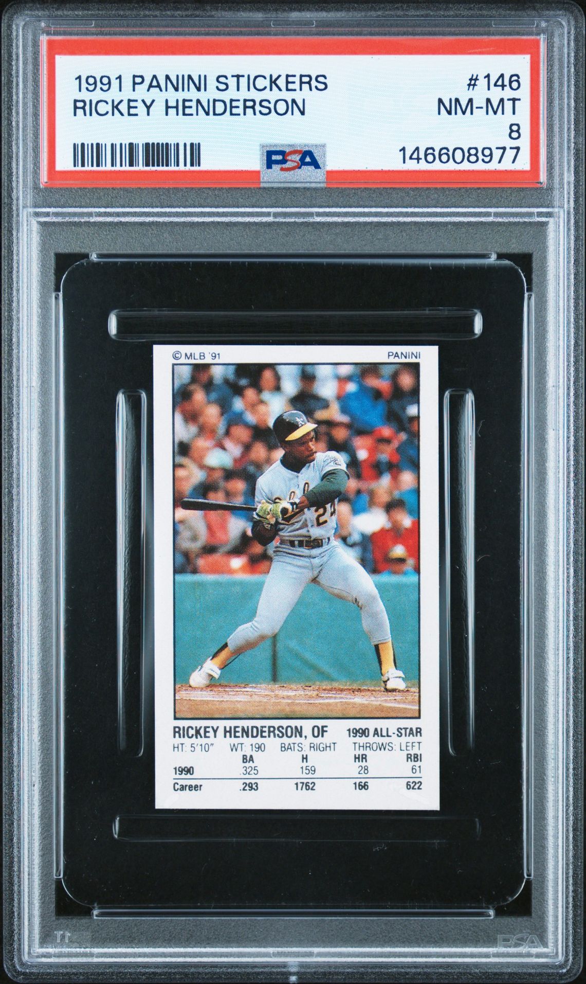 1991 Panini #146 Rickey Henderson front