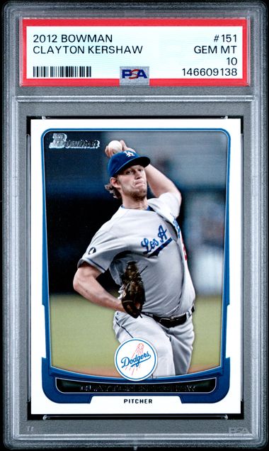 2012 Bowman #151 Kershaw front