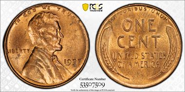 1957 1C MS63RD