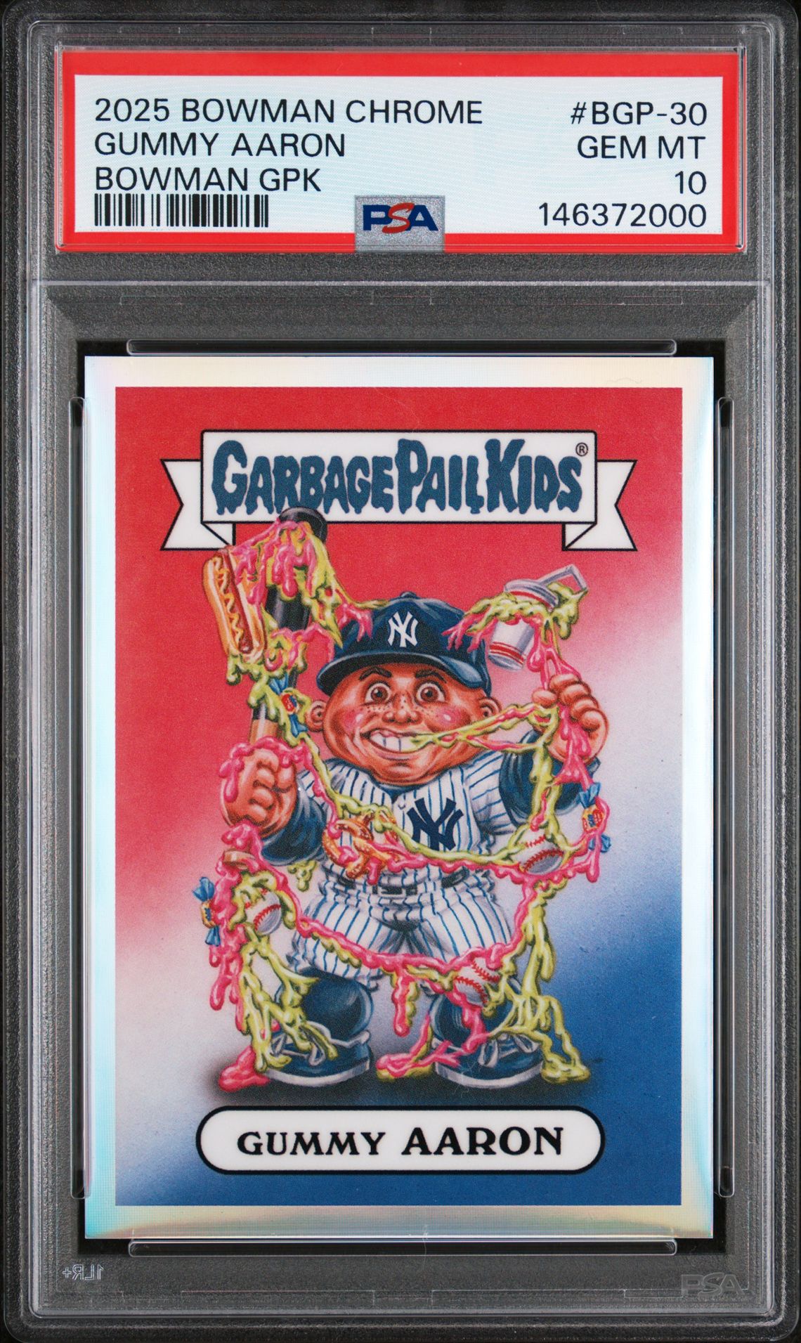 2025 Bowman Chrome BOWMAN CHROME BOWMAN GPK #BGP-30 Gummy Aaron front