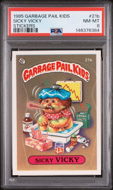 1985 Topps Garbage Pail Kids STICKERS #21B Sicky Vicky front