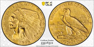 1929 $2.50 MS62