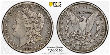 1892-S $1 VF30
