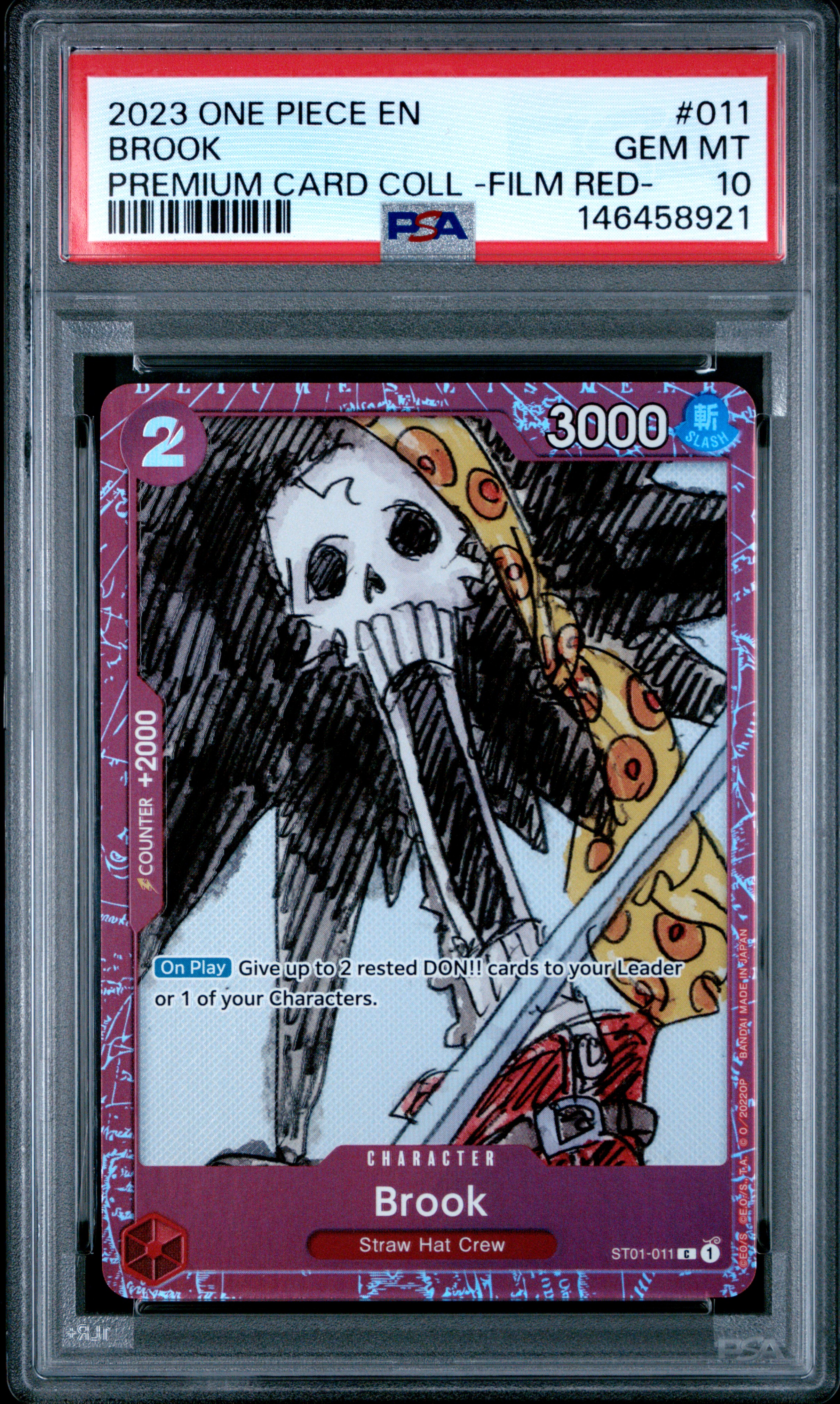2023 #011 Brook PSA 10 One Piece Premium Card Collection -One Piece Film Red-