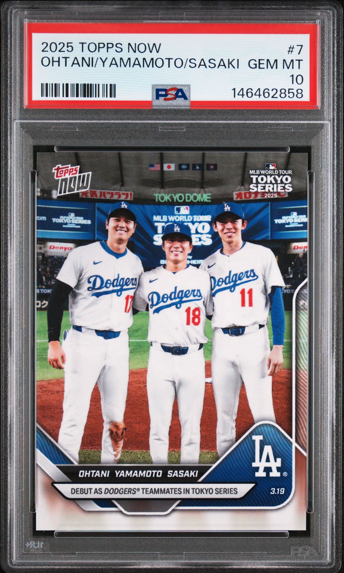 2025 Topps Now TOPPS NOW #7 Ohtani/Yamamoto/Sasaki front