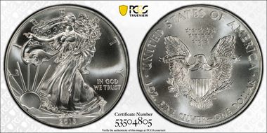 2013 $1 Silver Eagle MS69