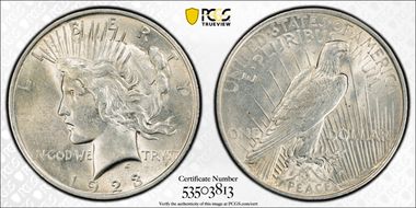 1923 $1 VAM 1C, Tail on O N1