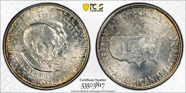 1952 50C Washington-Carver MS63