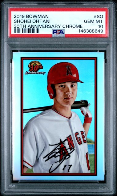 2019 Bowman BOWMAN 30TH ANNIVERSARY CHROME Refractor #SO Shohei Ohtani front