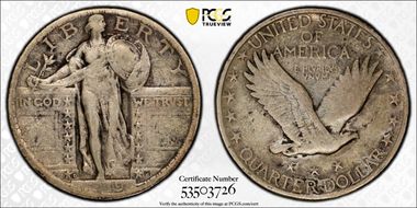 1919-D 25C VF30