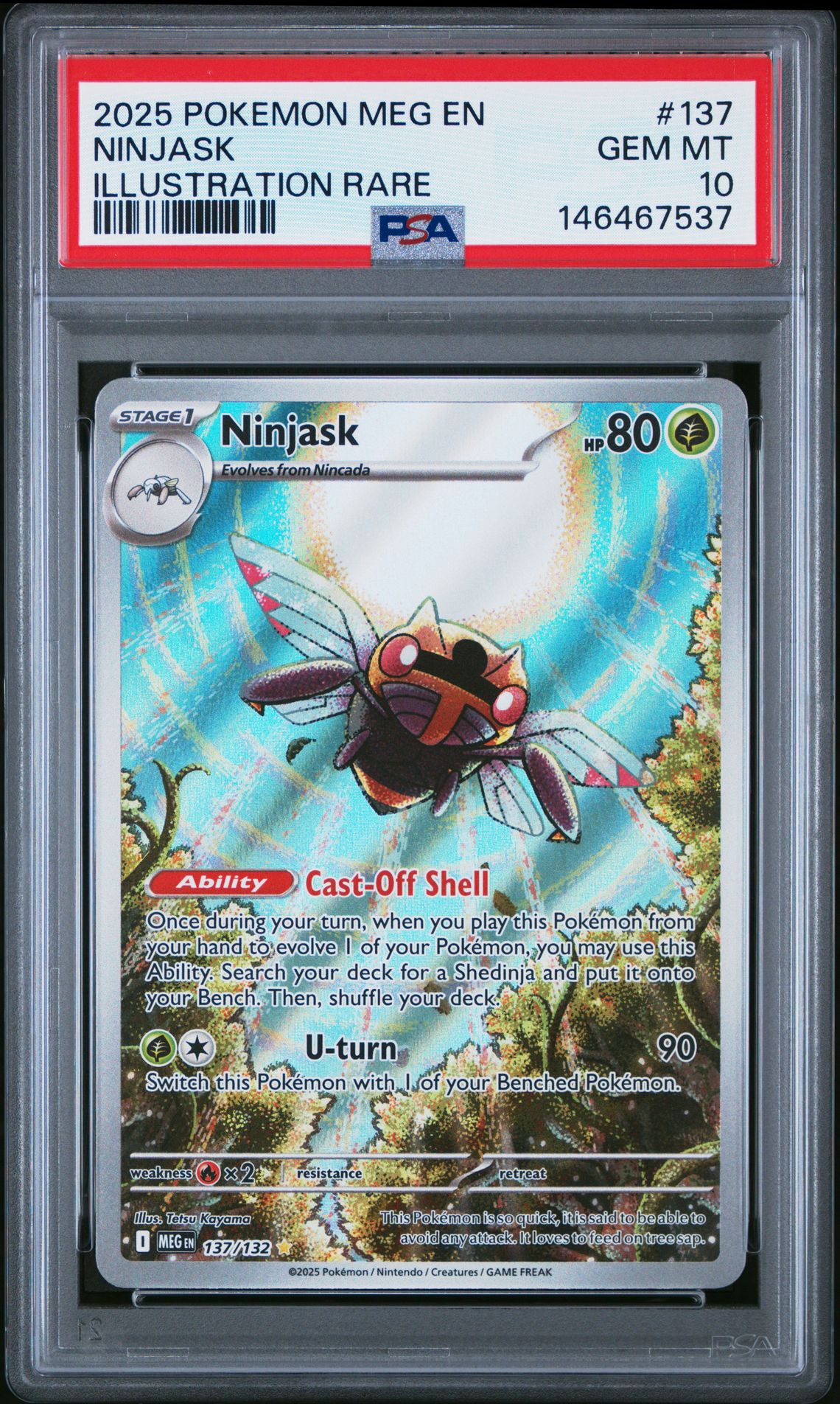 2025 Pokemon POKEMON MEG EN-MEGA EVOLUTION ILLUSTRATION RARE #137 Ninjask front
