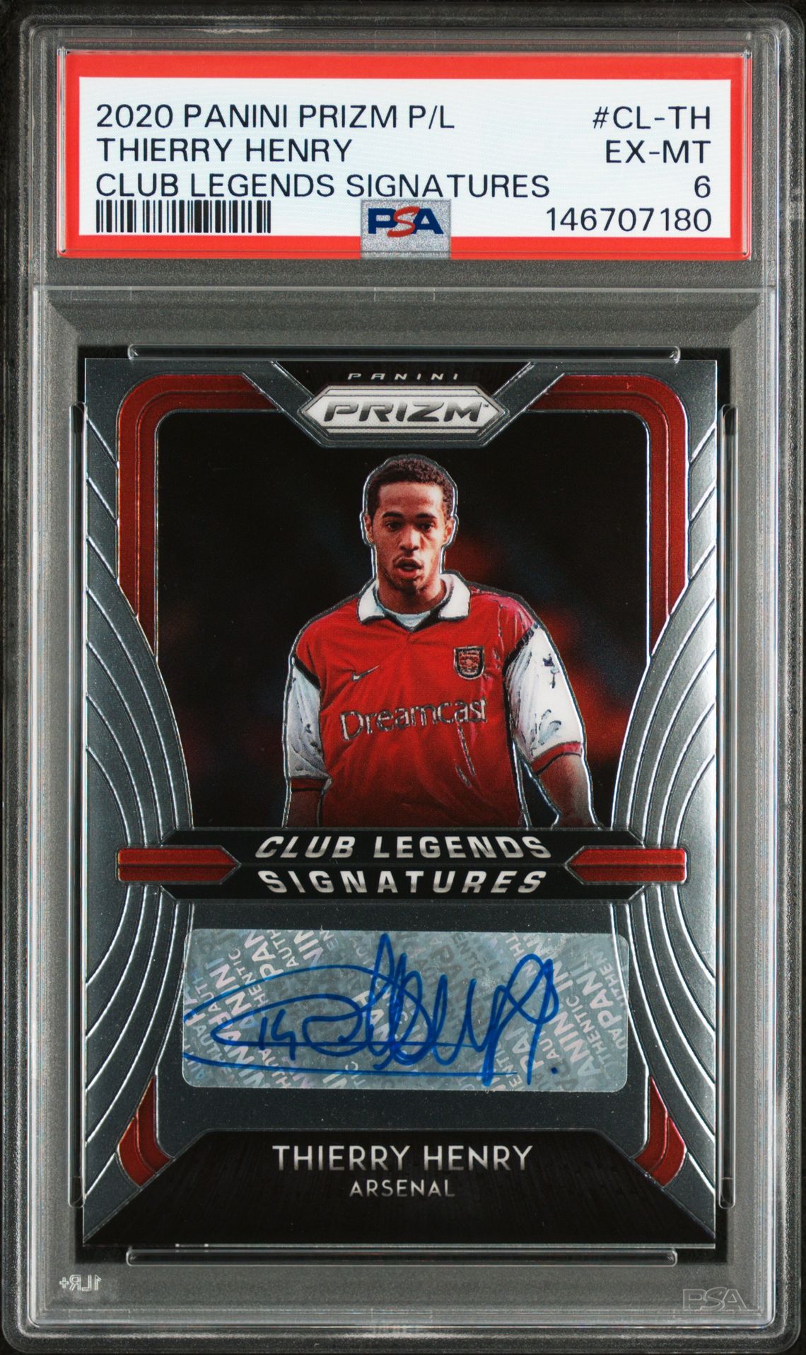 2020 Panini PANINI PRIZM PREMIER LEAGUE CLUB LEGENDS SIGNATURES #CL-TH Thierry Henry front