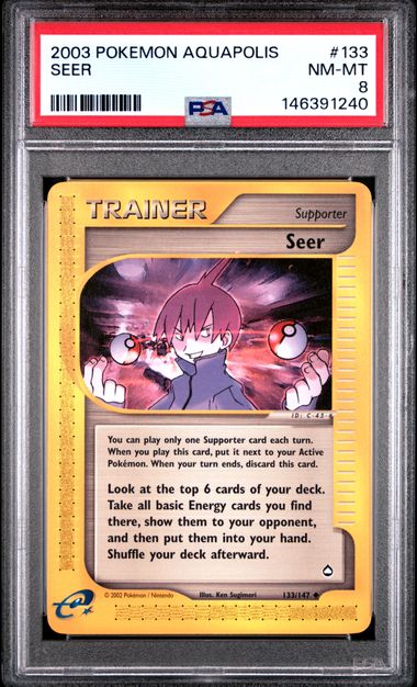 2003 Pokemon Aquapolis #133 Seer front