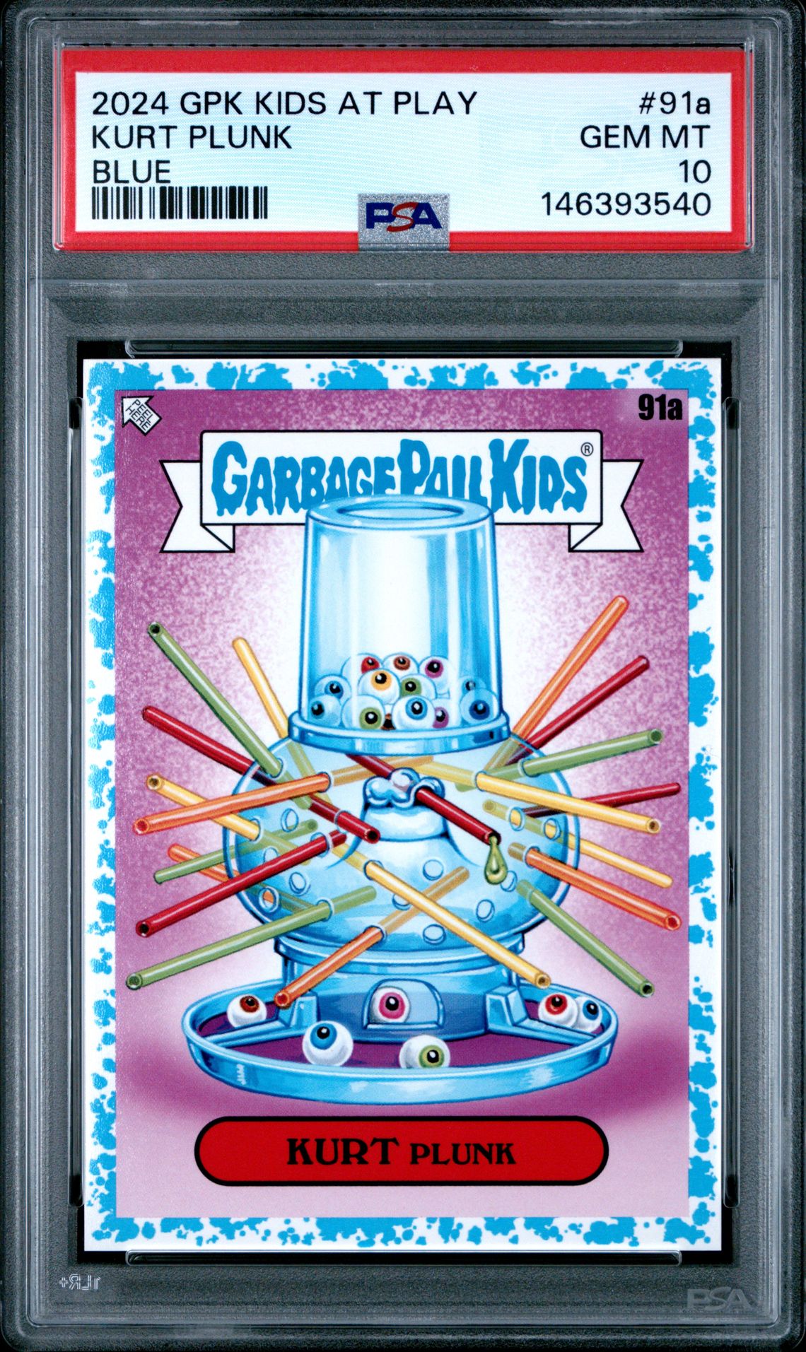 2024 Topps TOPPS GARBAGE PAIL KIDS: KIDS AT PLAY Blue #91A Kurt Plunk front