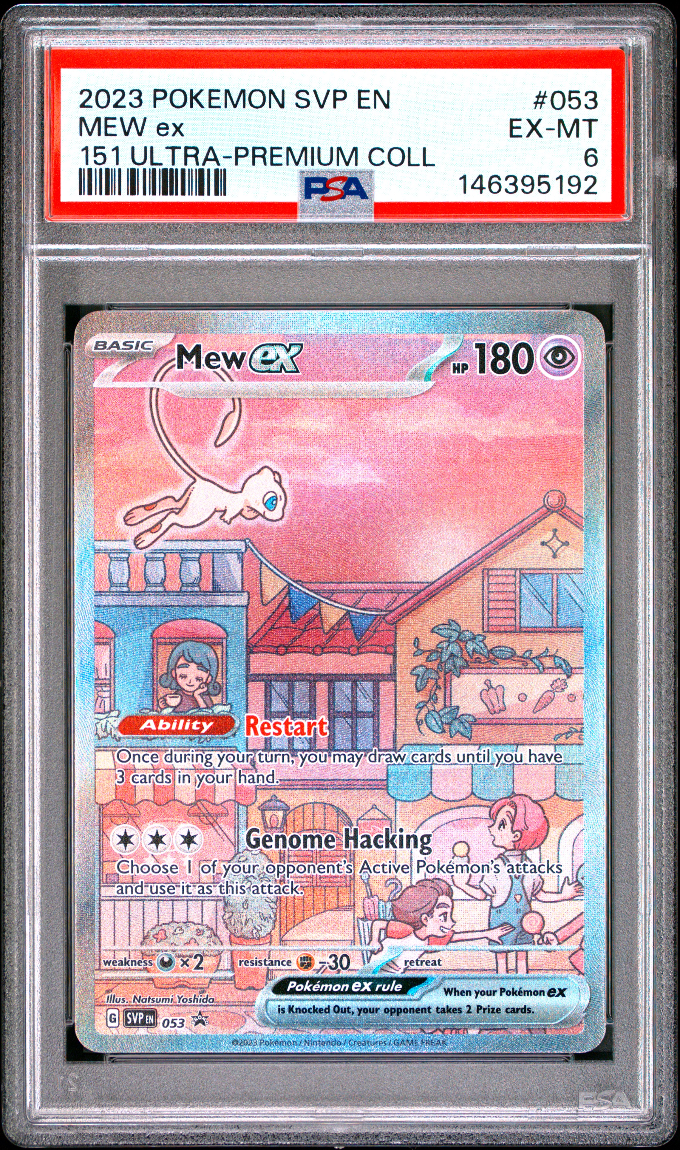 2023 #053 Mew EX PSA 6 Svp EN-SV Black Star Promo
