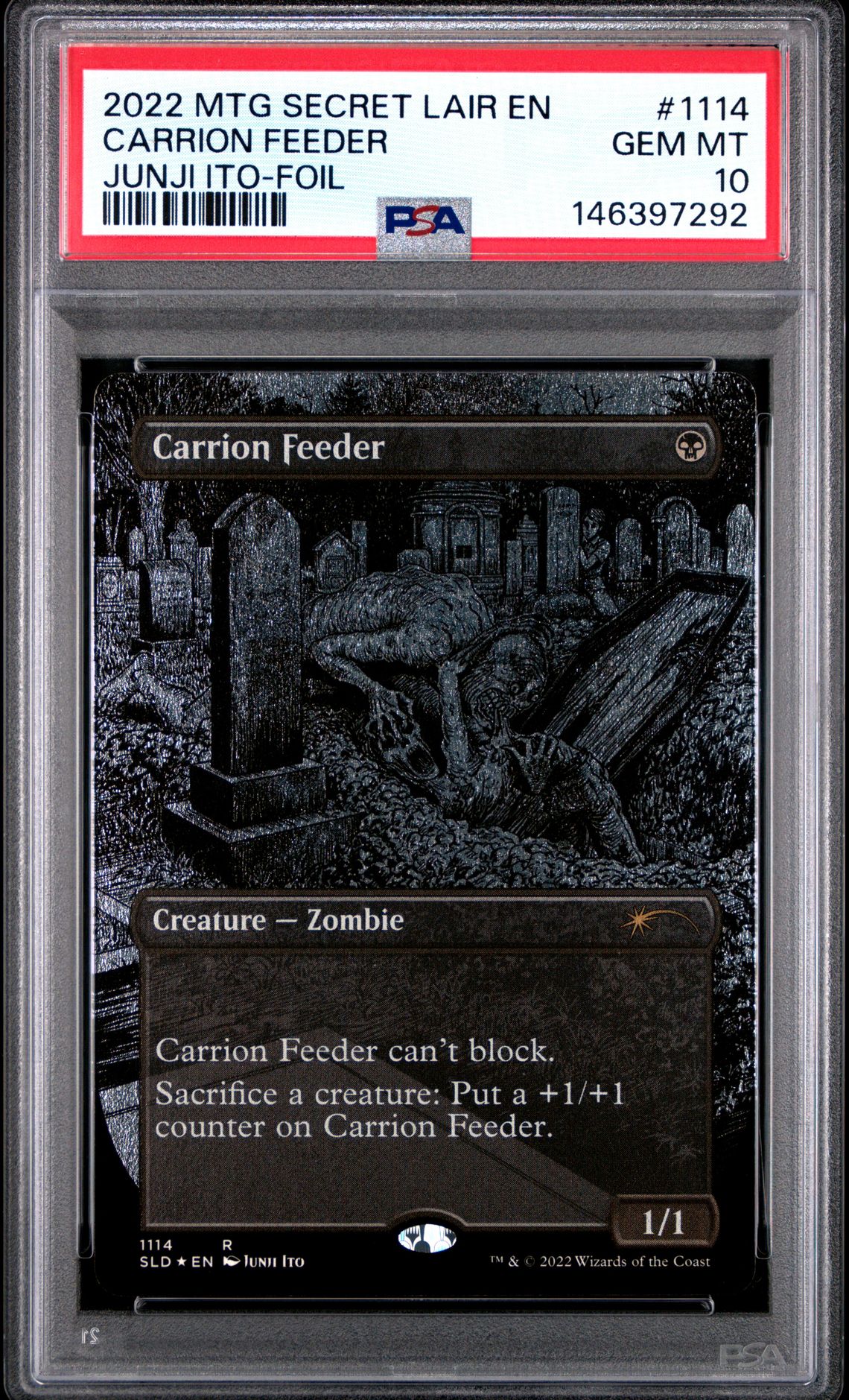 2022 MTG MAGIC THE GATHERING SECRET LAIR DROP JUNJI ITO-FOIL #1114 Carrion Feeder front