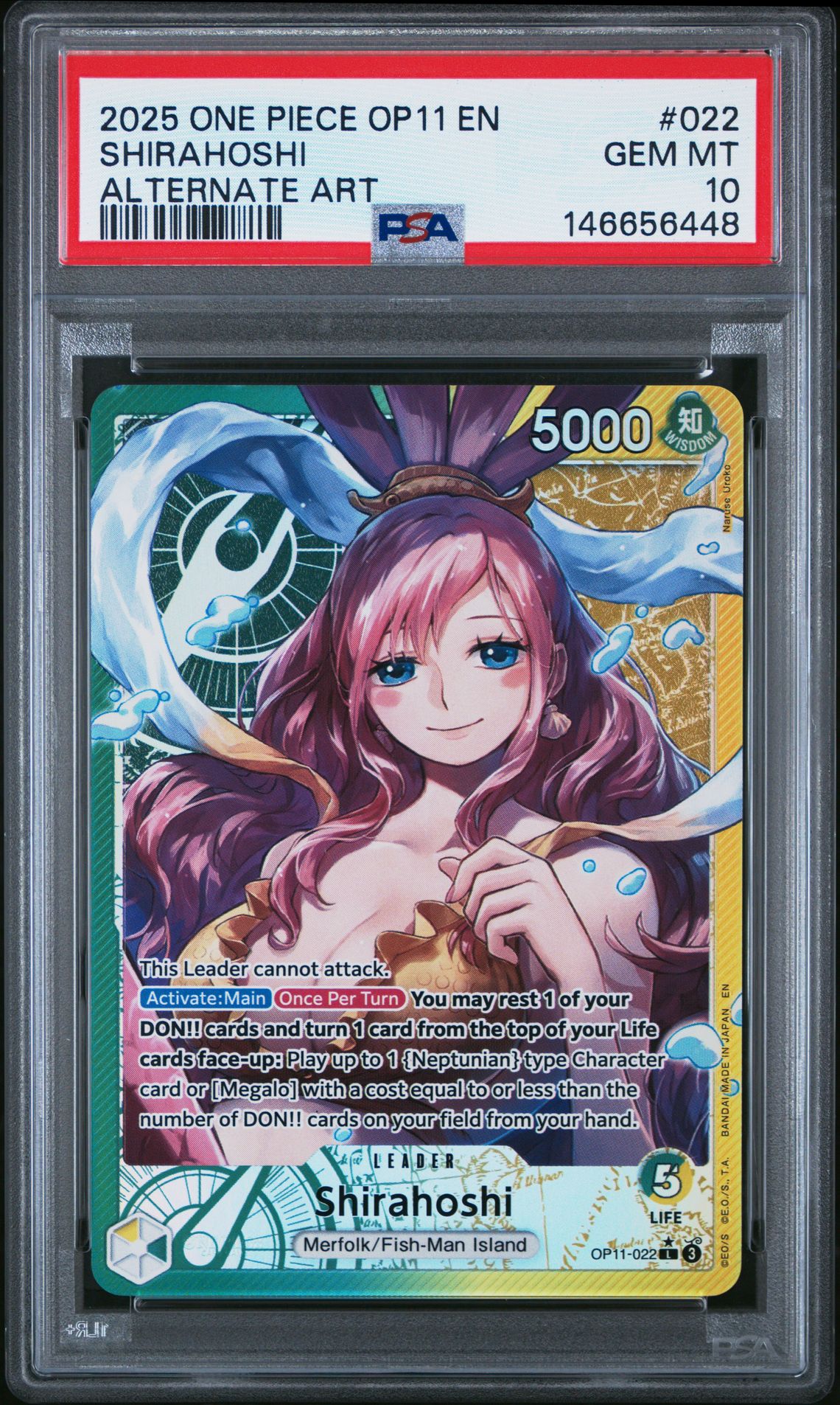 2025 One Piece ONE PIECE OP11-A FIST OF DIVINE SPEED ALTERNATE ART #022 Shirahoshi front