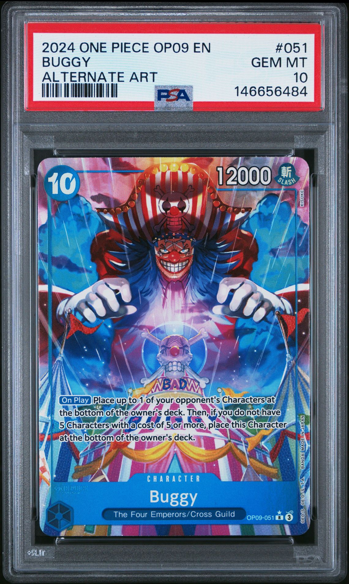 2024 One Piece ONE PIECE OP09-EMPERORS IN THE NEW WORLD ALTERNATE ART #051 Buggy front
