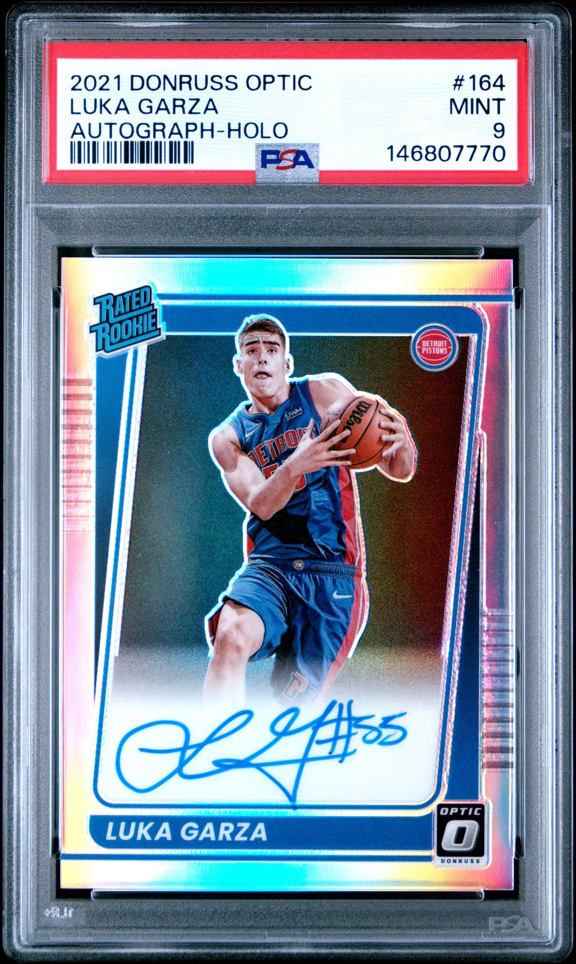 2021 Panini PANINI DONRUSS OPTIC AUTOGRAPH-HOLO #164 Luka Garza front