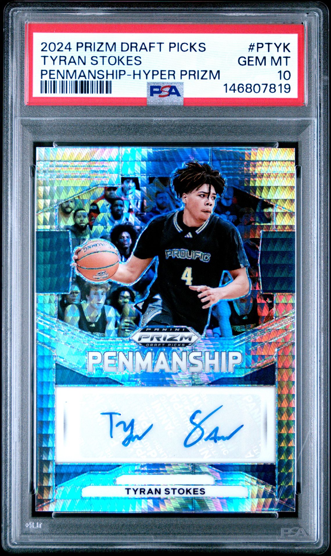 2024 Panini Panini Prizm Draft Picks Penmanship #PTYK Tyran Stokes front