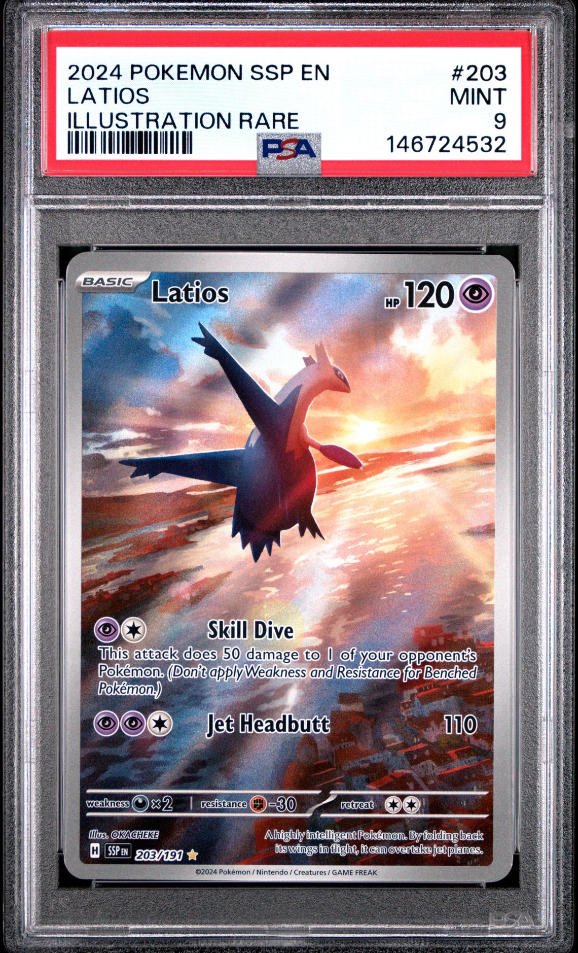2024 Pokemon POKEMON SSP EN-SURGING SPARKS ILLUSTRATION RARE #203 Latios front