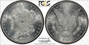1878 8TF $1 VAM 8, Stick Feather MS63