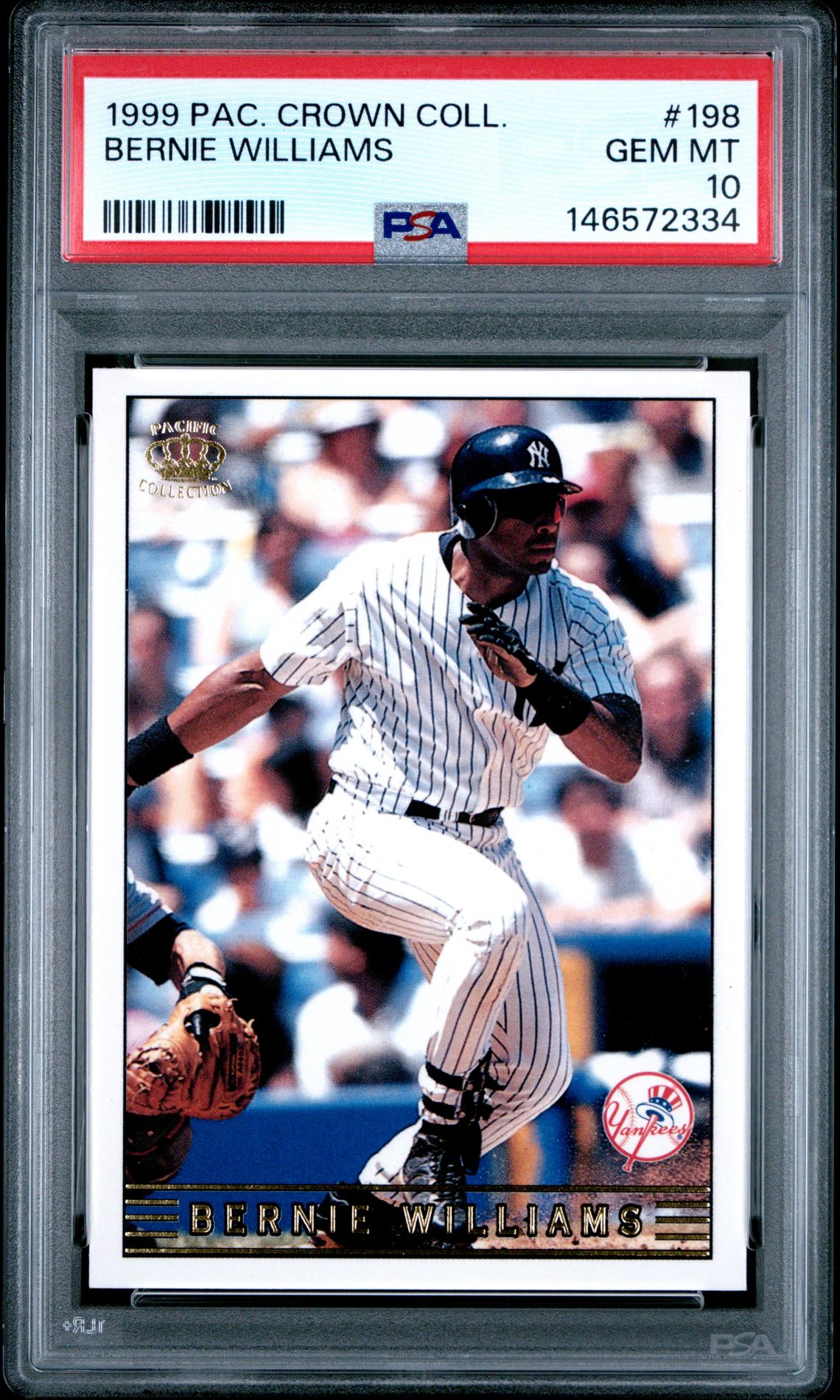 1999 Pacific PACIFIC CROWN COLLECTION #198 Bernie Williams front