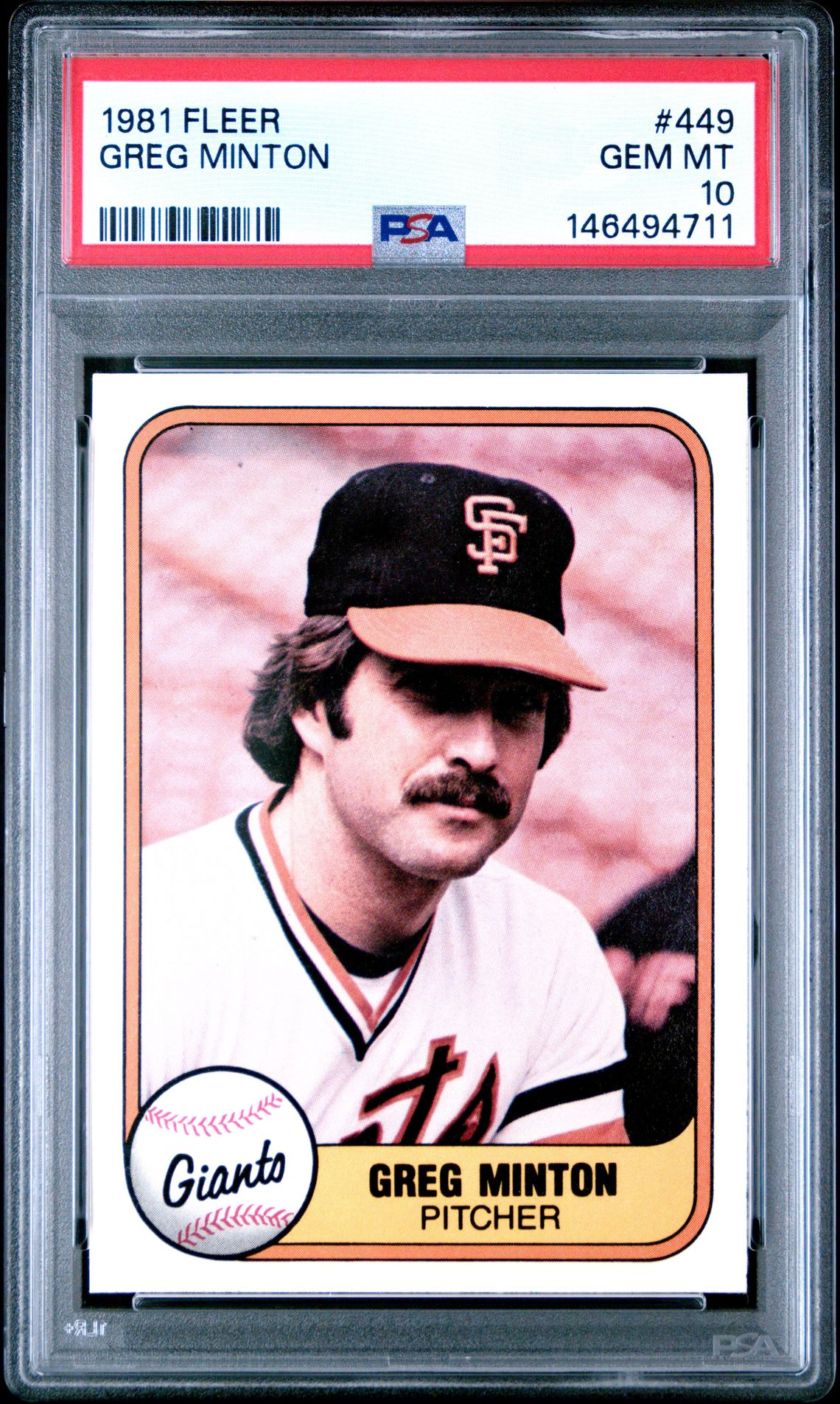 1981 Fleer FLEER #449 Greg Minton front