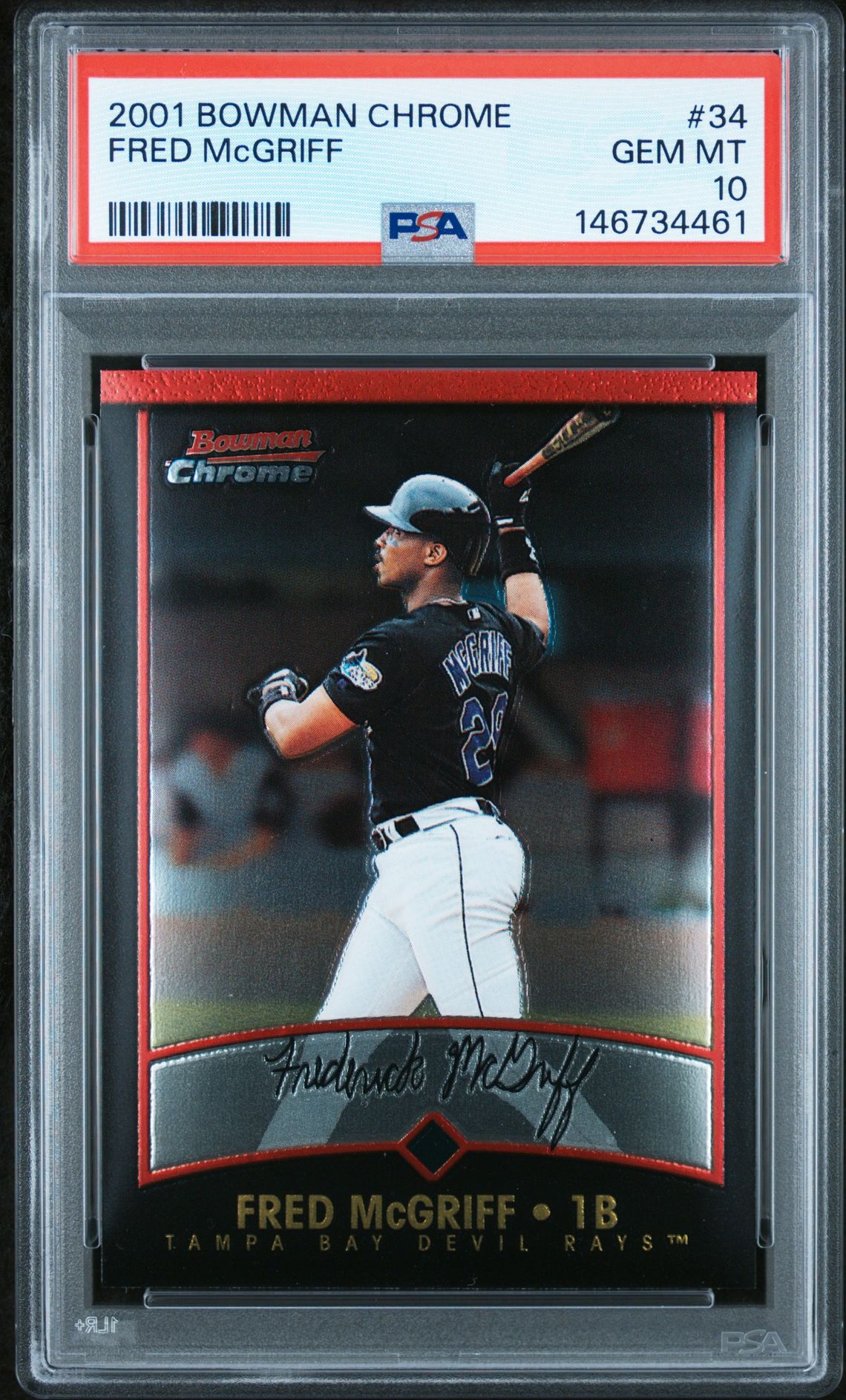 2001 Bowman BOWMAN CHROME #34 Fred Mcgriff front