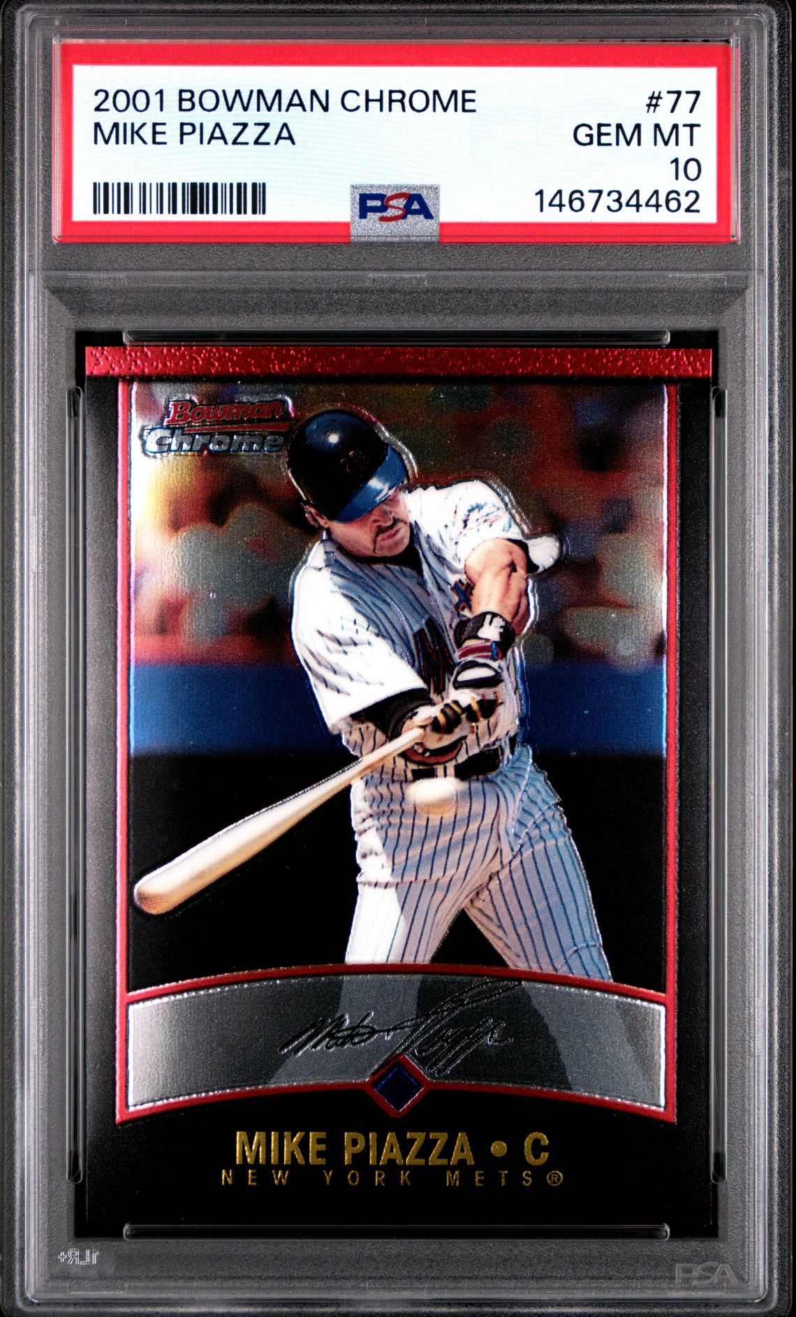 2001 Bowman Bowman Chrome #77 Mike Piazza front