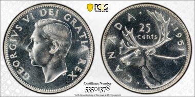 1951 25C Low Relief PL64