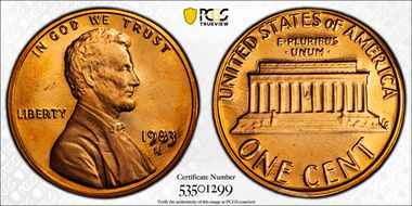 1983-S 1C PR69DCAM