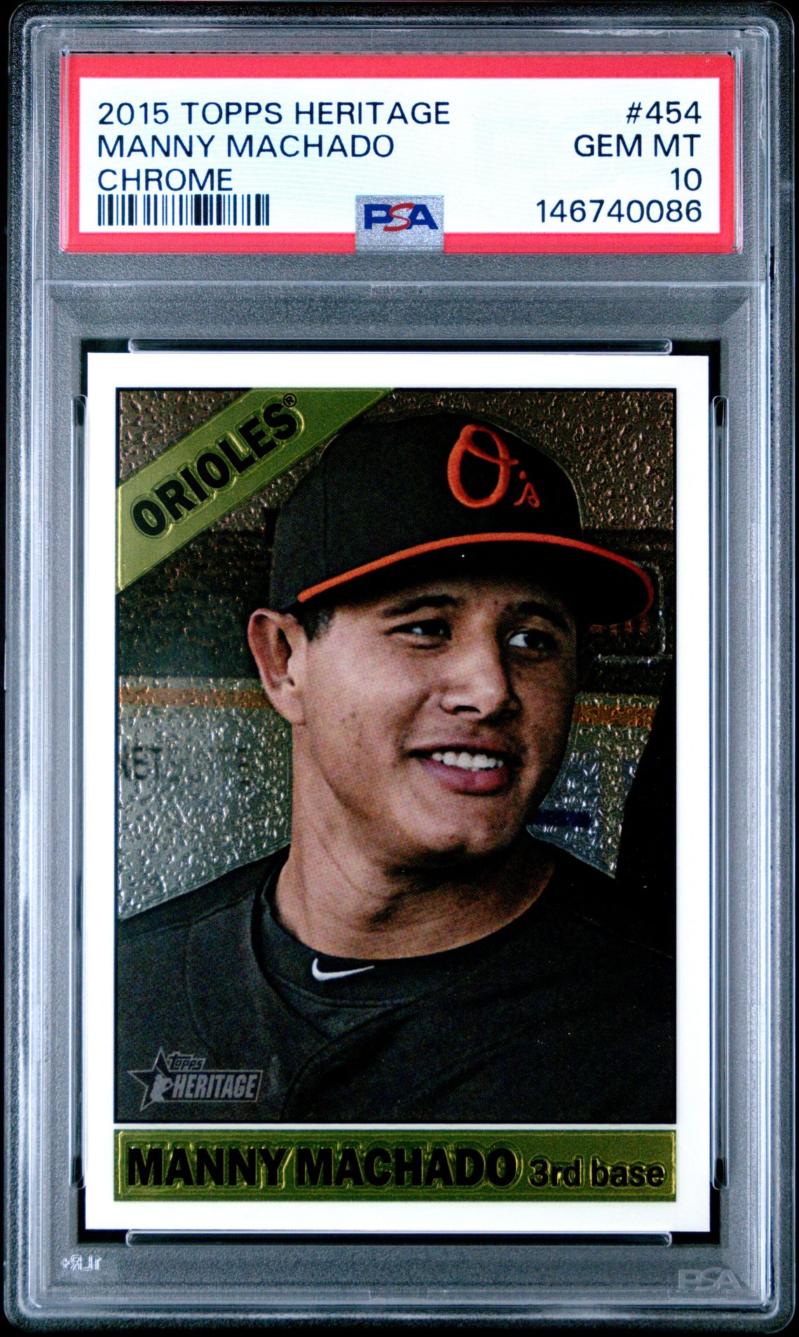 2015 Topps TOPPS HERITAGE Chrome #454 Manny Machado front