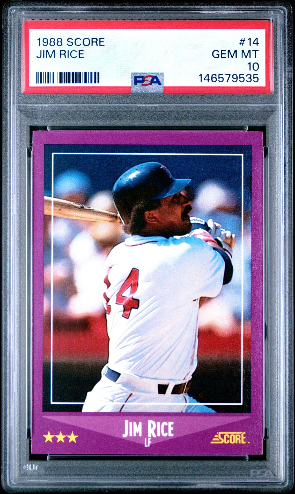 1988 Score SCORE #14 Jim Rice front