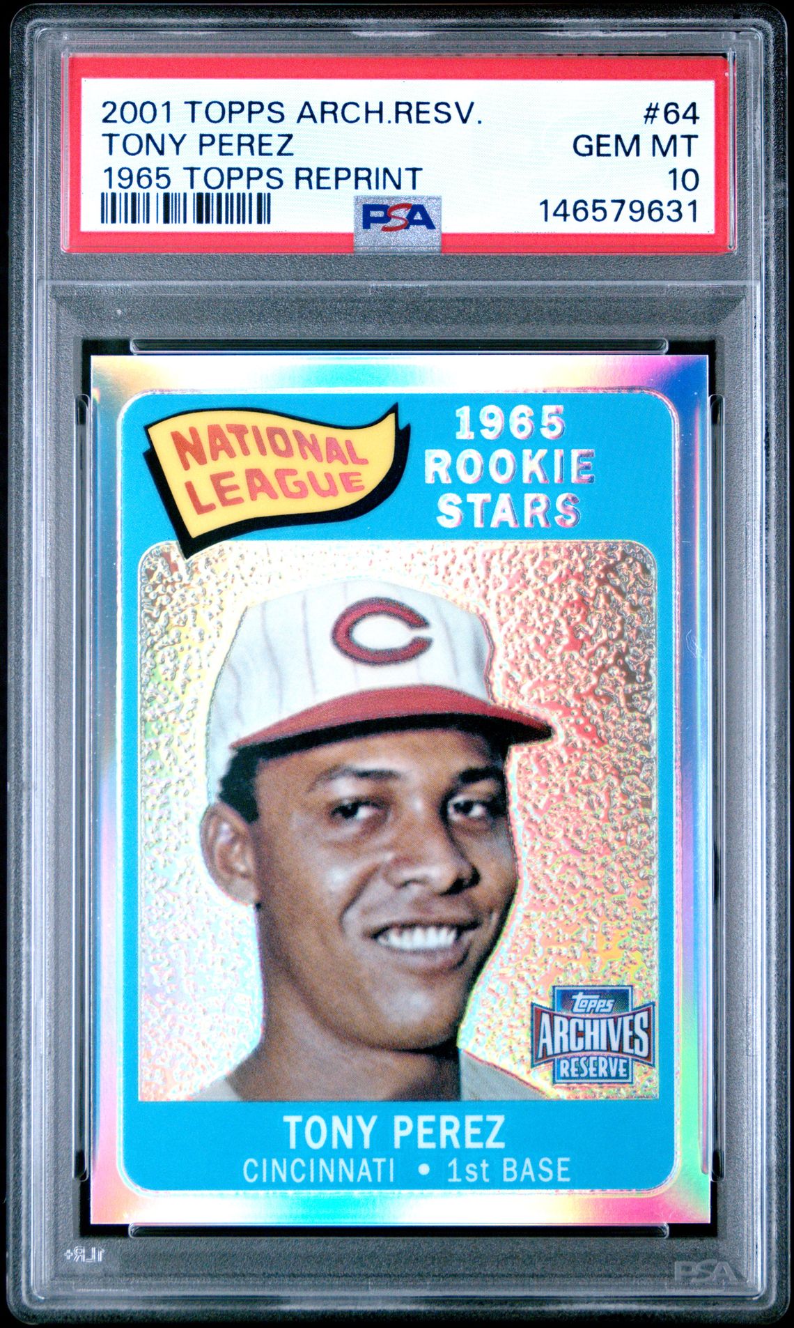 2001 Topps TOPPS ARCHIVES RESERVE 1965 TOPPS REPRINT #64 Tony Perez front