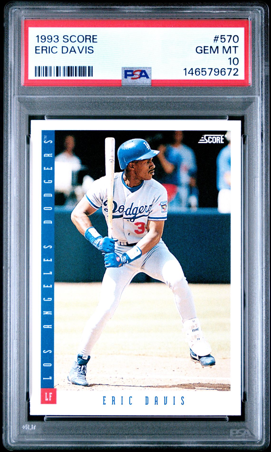 1993 Score SCORE #570 Eric Davis front