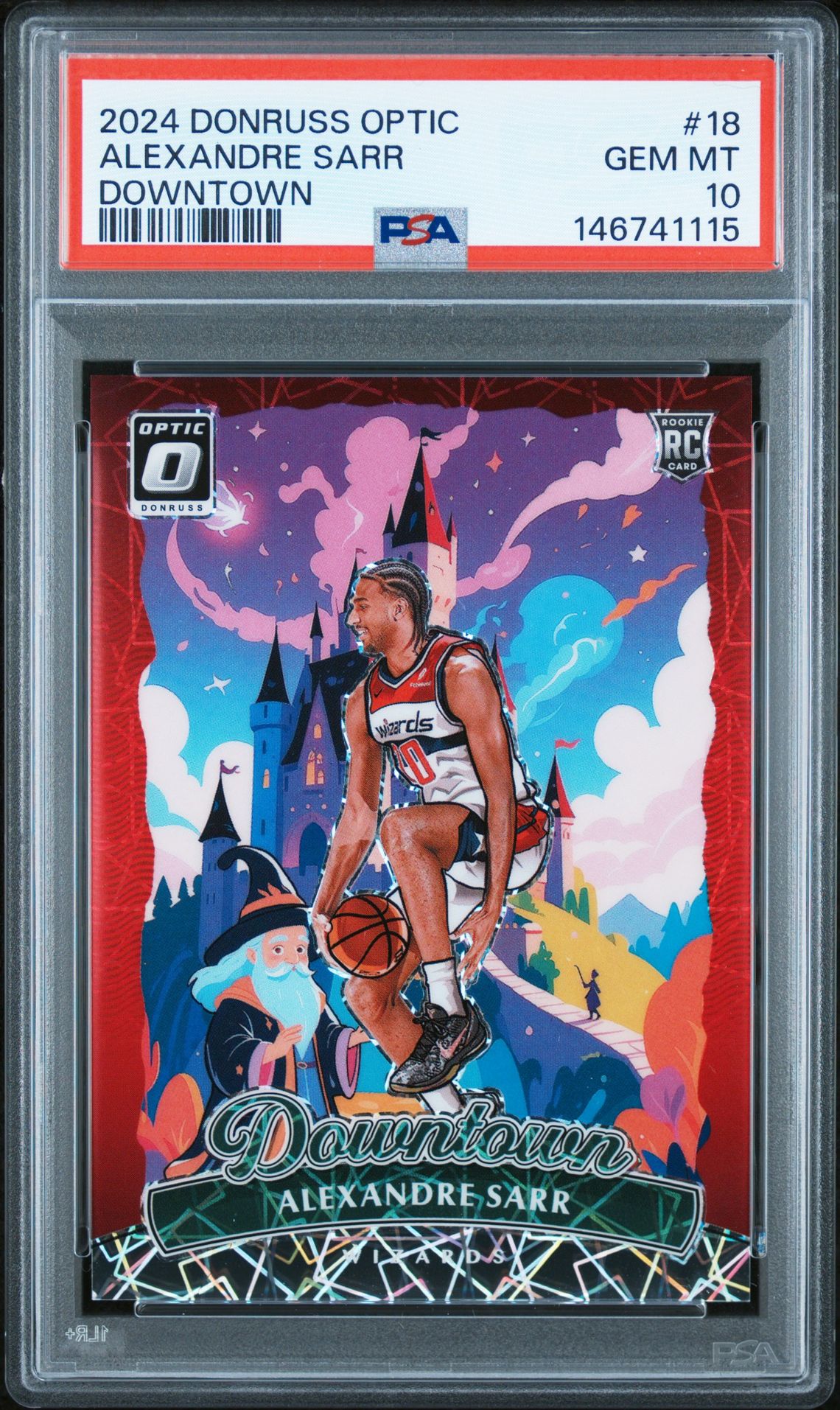 2024 Panini Donruss Optic Downtown Alexandre Sarr #18 Gem Mt 10 front