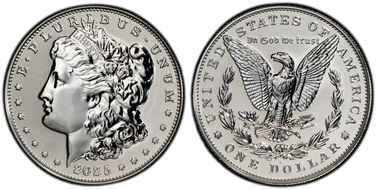2025-S $1 Morgan Dollar Rev PR Two-Coin Reverse Proof Set First Strike PR70
