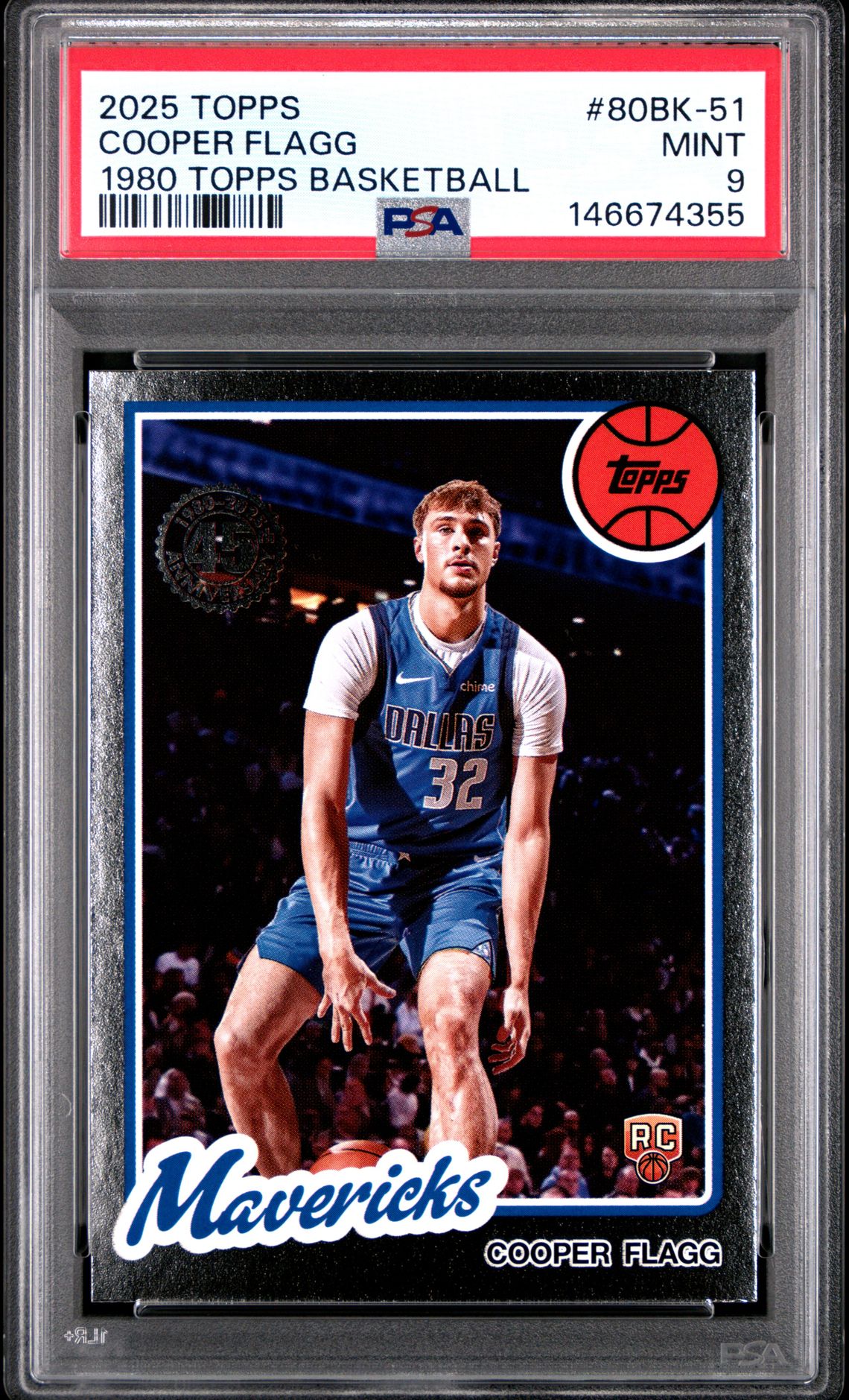 2025 Topps 1980-81 Topps Basketball Cooper Flagg #80Bk-51 Mint 9 front