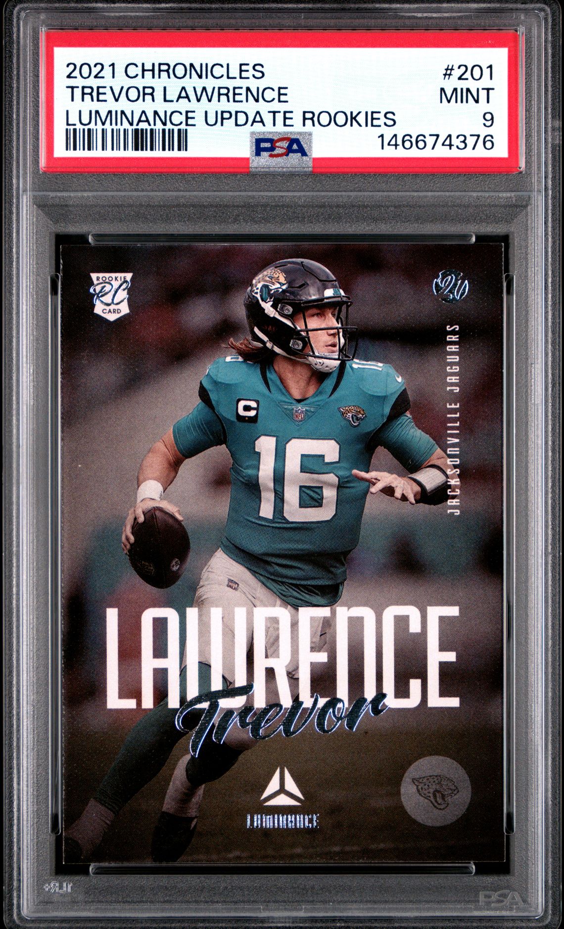 2021 Panini Chronicles Luminance Update Rookies Trevor Lawrence #201 (Luminance Update Rookies) Mint 9 front