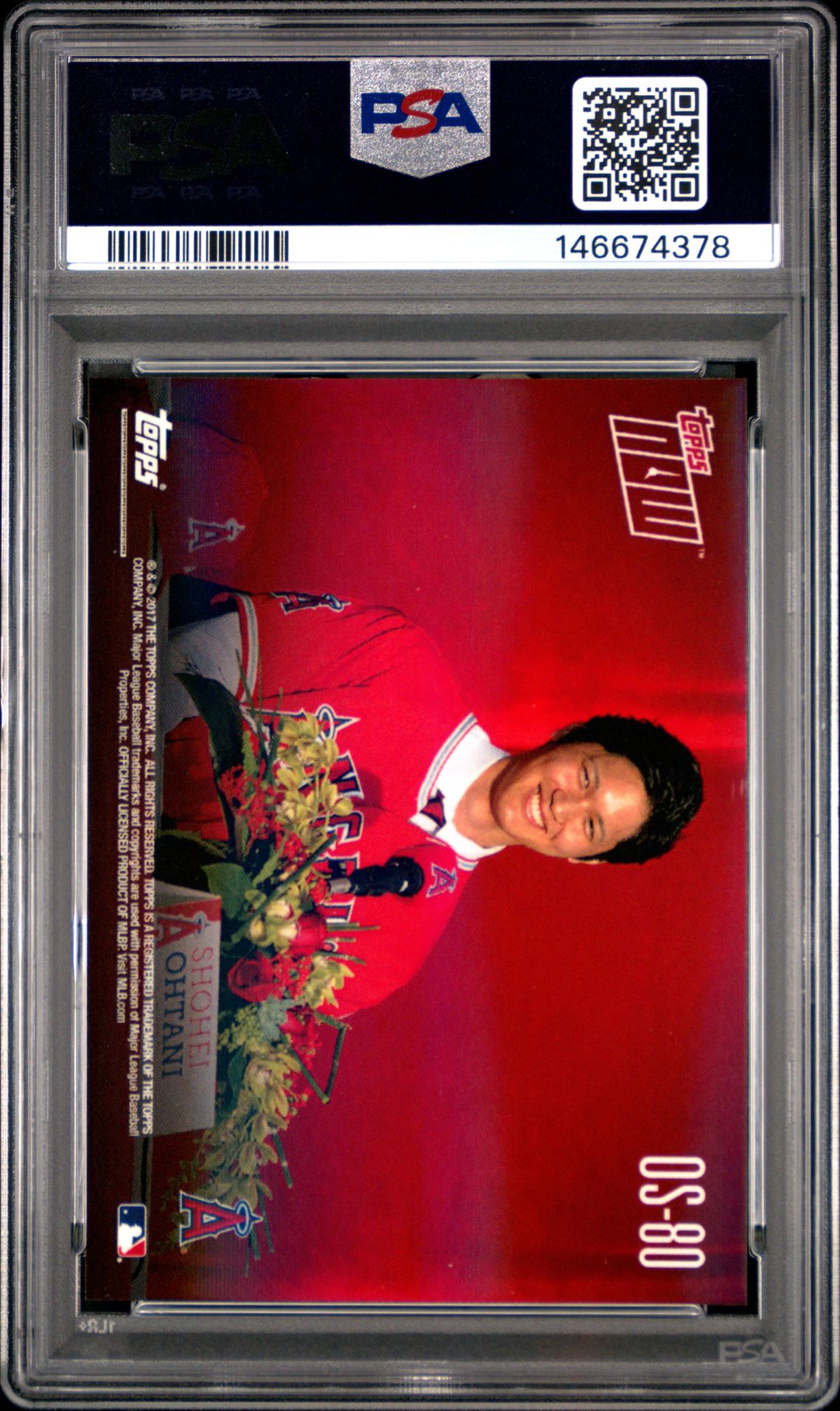 2017 Topps Now Off-Season Shohei Ohtani #Os-80 (Off-Season) Gem Mt 10 back